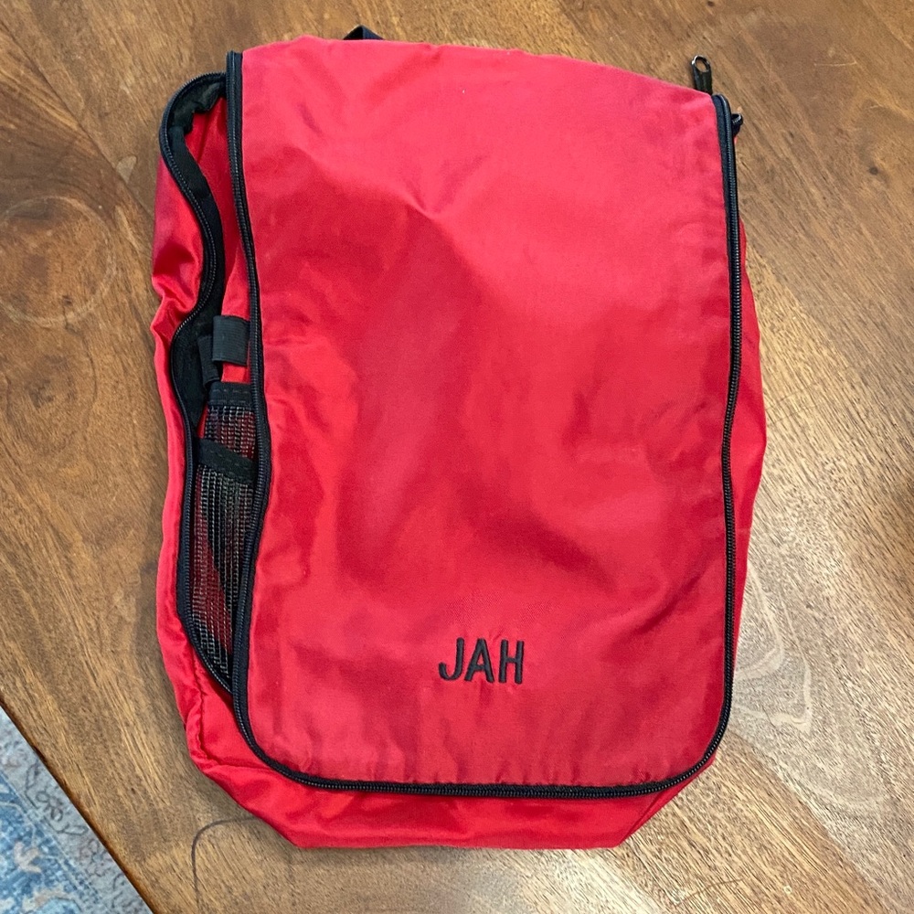Red Travel Packing Cube with Embroidery